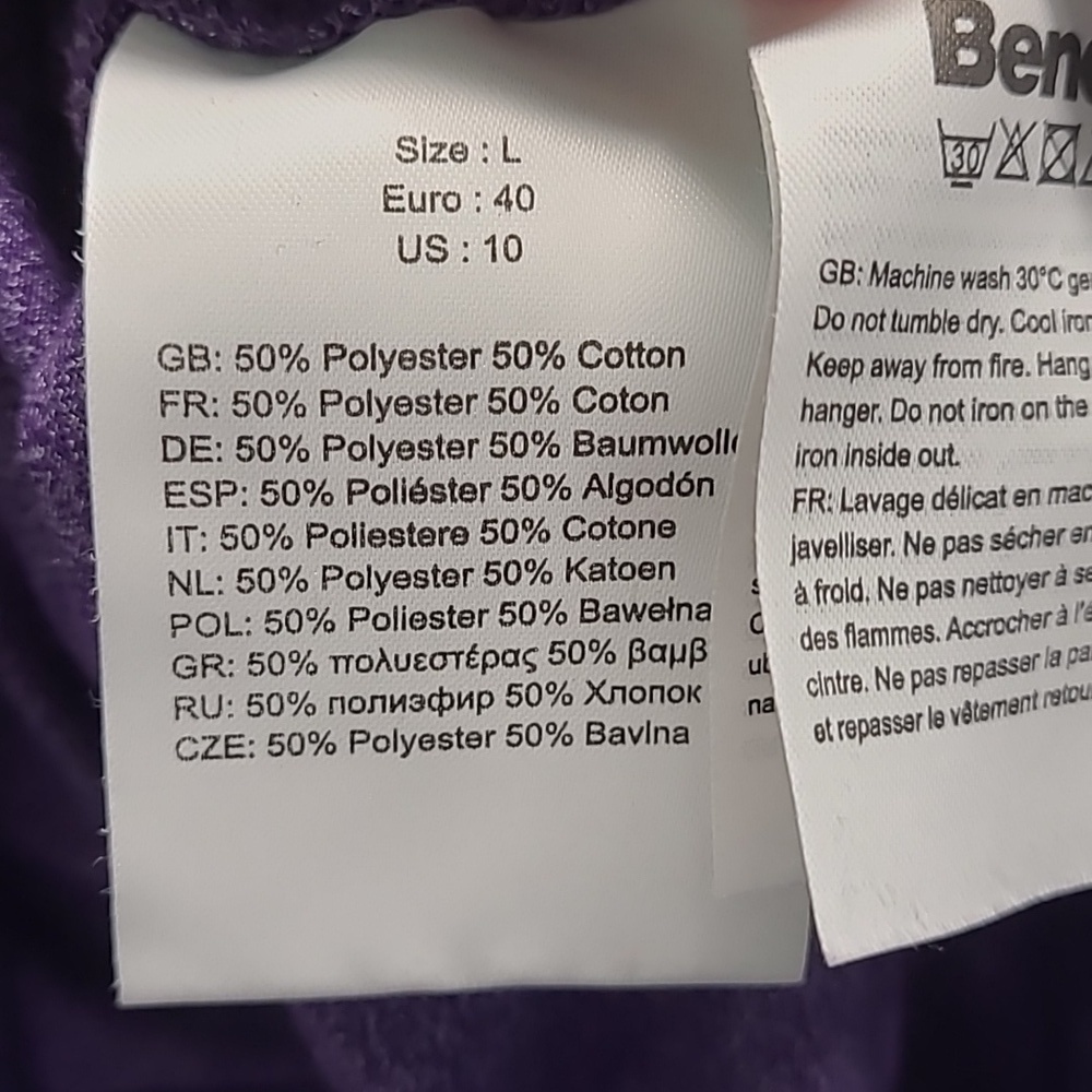 Bench Size L Purple Waterfall Mini Dress - Picture 9 of 9